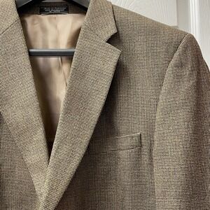 VTG Meeting Street Men's 48R Blazer 100%‎ Lambswool Brown Blazer Two Button Coat